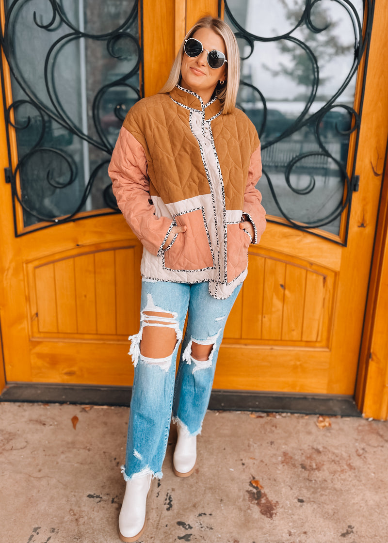 Timely Matter Quilted Button Down Jacket