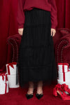Say It Sweetly Tulle Tiered Midi Skirt