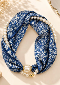 Luxe Pearl Scarf Necklace