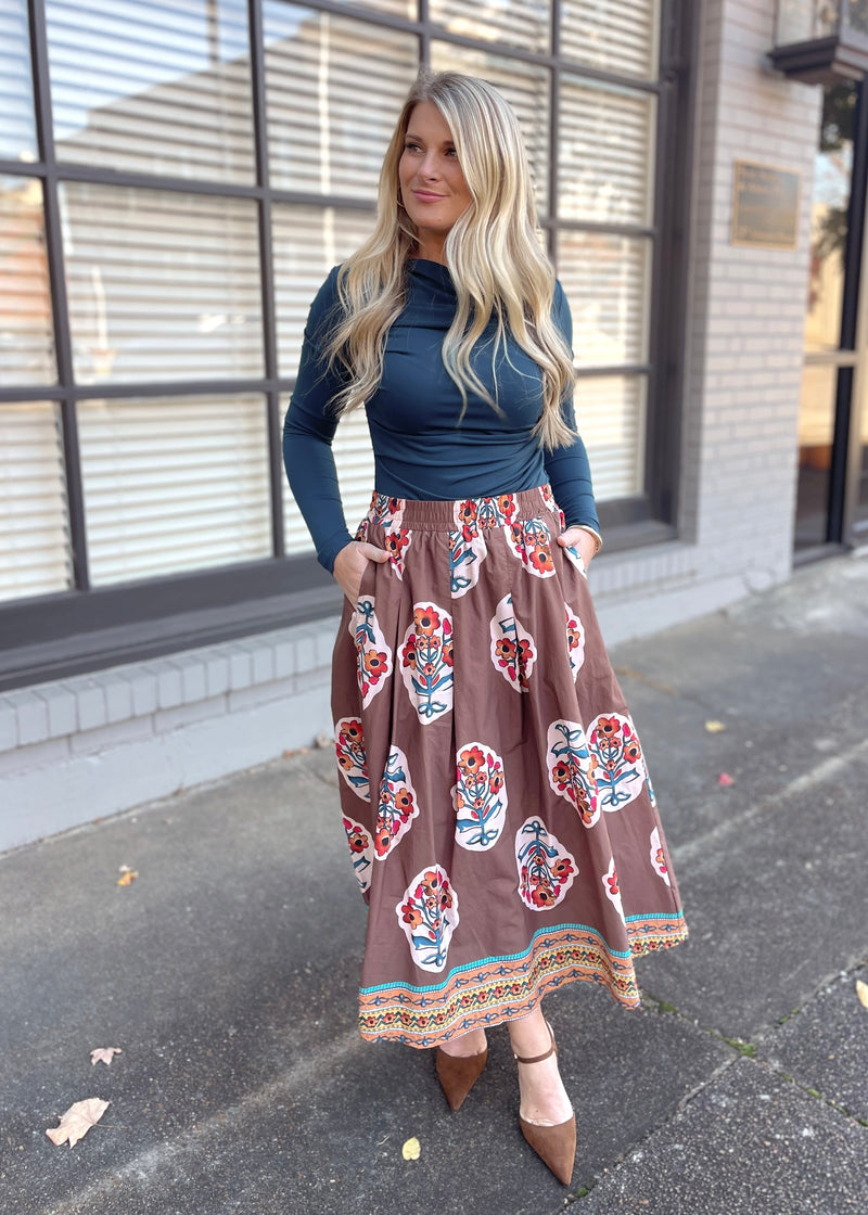 No Better Time Midi Skirt