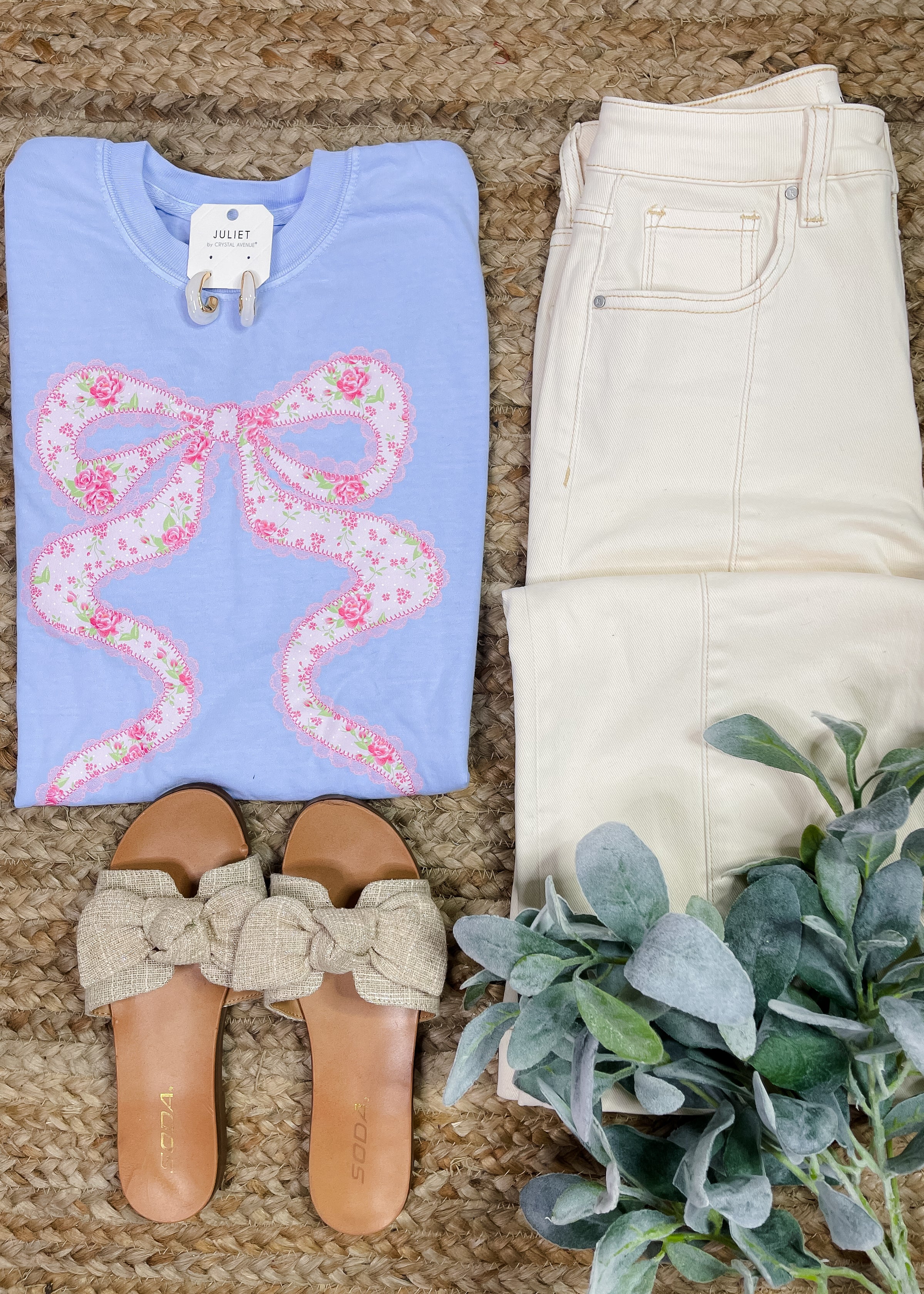 Floral Bow Graphic Tee (S-2XL)