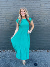 Flirt For Fun Jade Smocked Midi Dress (S-3XL)