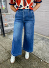 Give It My All Tummy Control High Rise Crop Wide Leg- Risen Jeans