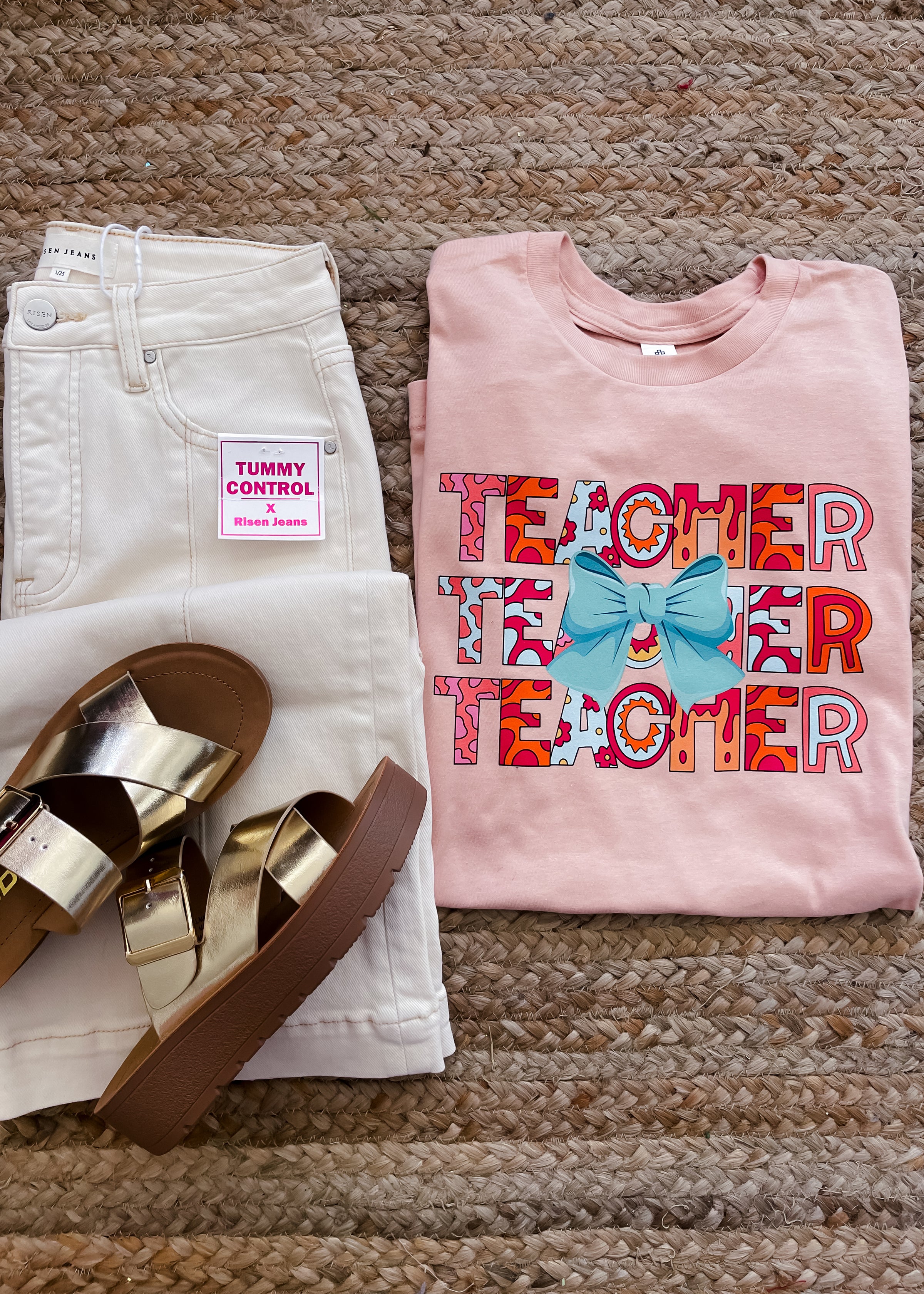 Preppy Teacher Bow Graphic Tee (S-2XL)
