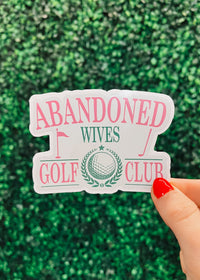 Abandoned Golf Wives Club Sticker