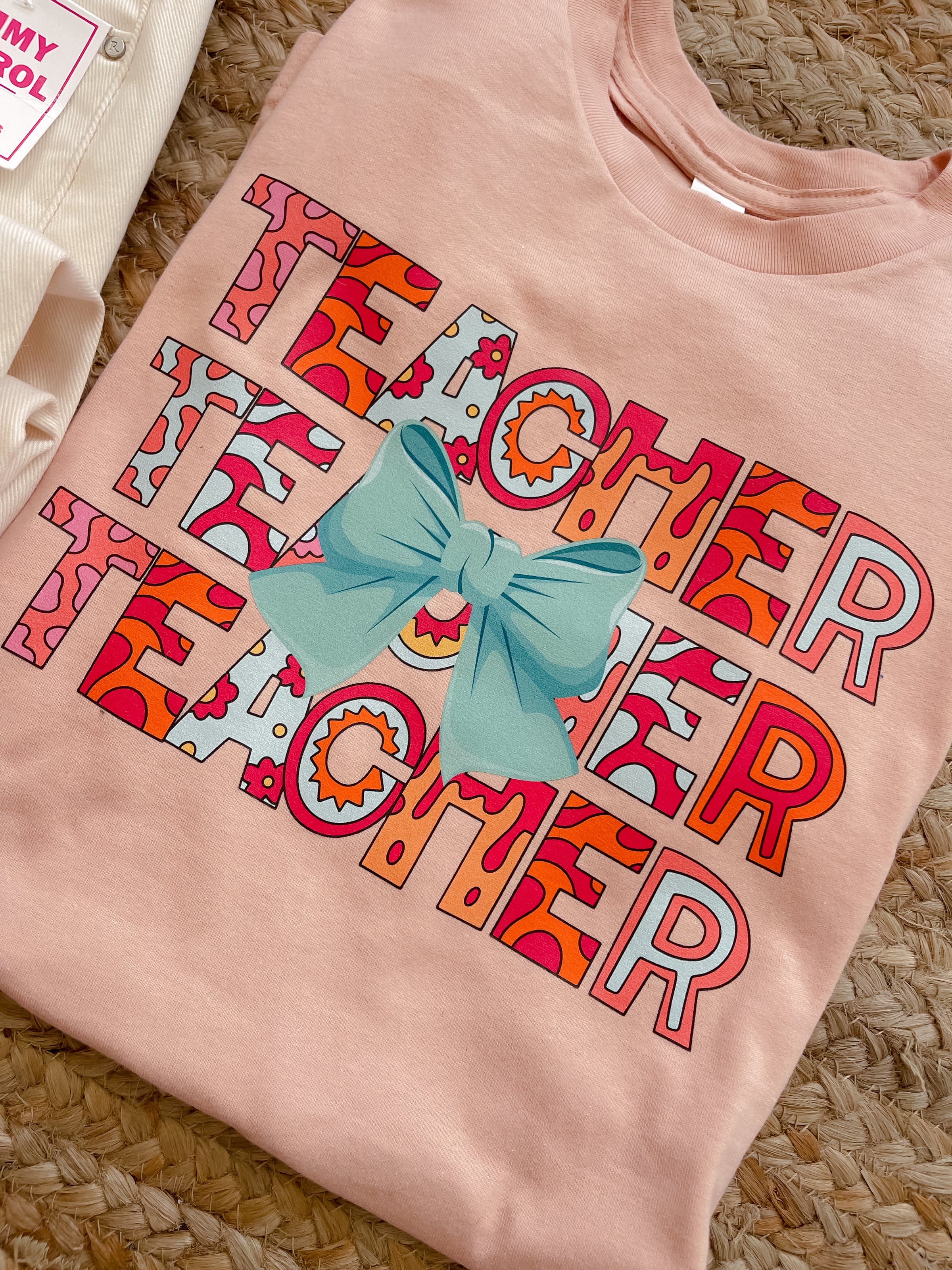Preppy Teacher Bow Graphic Tee (S-2XL)
