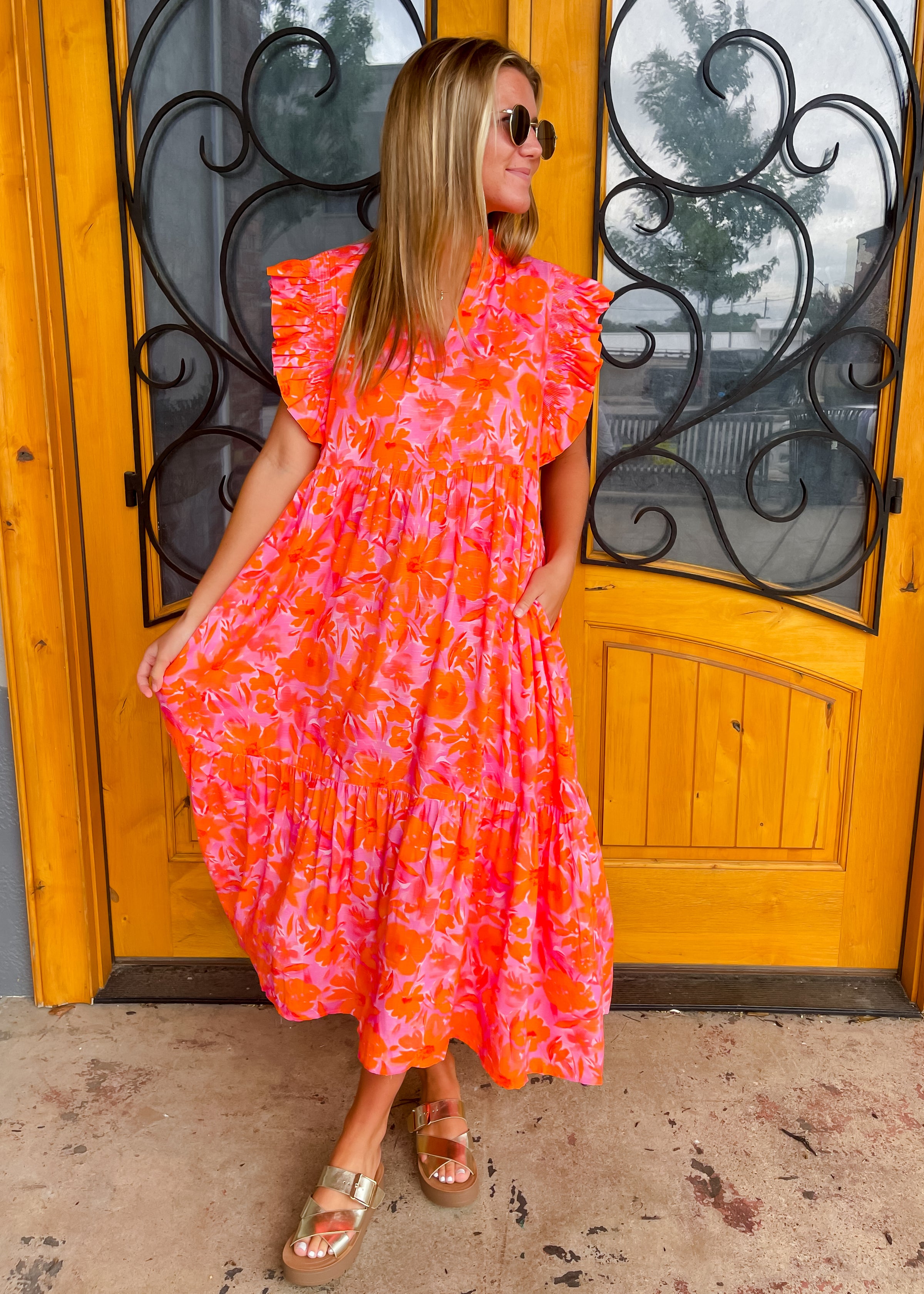 Sunset Sketches Midi Dress