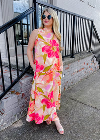 What Can I Say Floral Maxi Dress