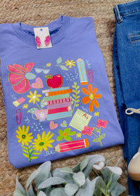 Colorful Teacher Collage Graphic Tee (S-2XL)