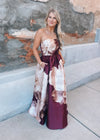 Pressed Petals Strapless Maxi Dress