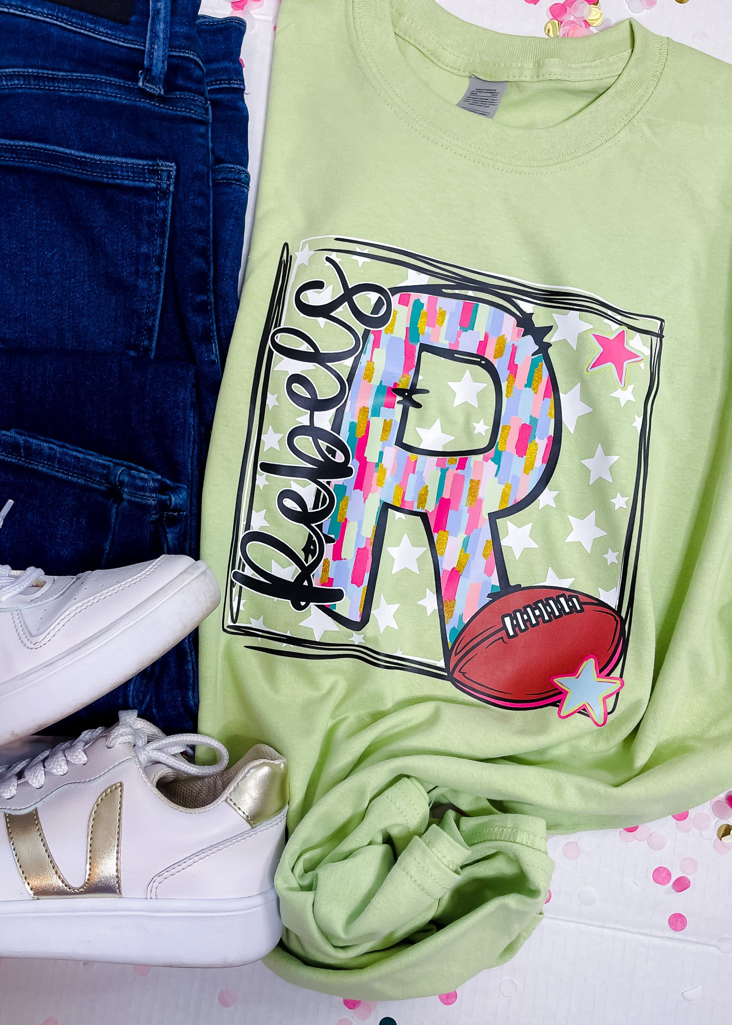 Star Box Mascot Letter Graphic Tee (S-2XL)