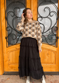 Say It Sweetly Tulle Tiered Midi Skirt