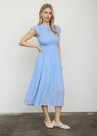 Good Things Ahead Smocked Midi Dress
