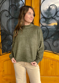 Run The Show Turtle Neck Fleece Sweater