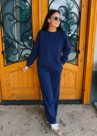 Extra Credit Fleece Long Sleeve Two Piece Set
