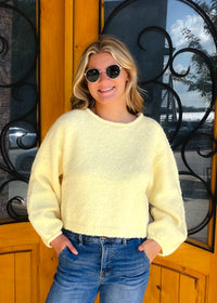 Legendary Lovers Fuzzy Knit Sweater - Yellow