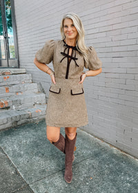 Higher Standards Tweed Mini Dress