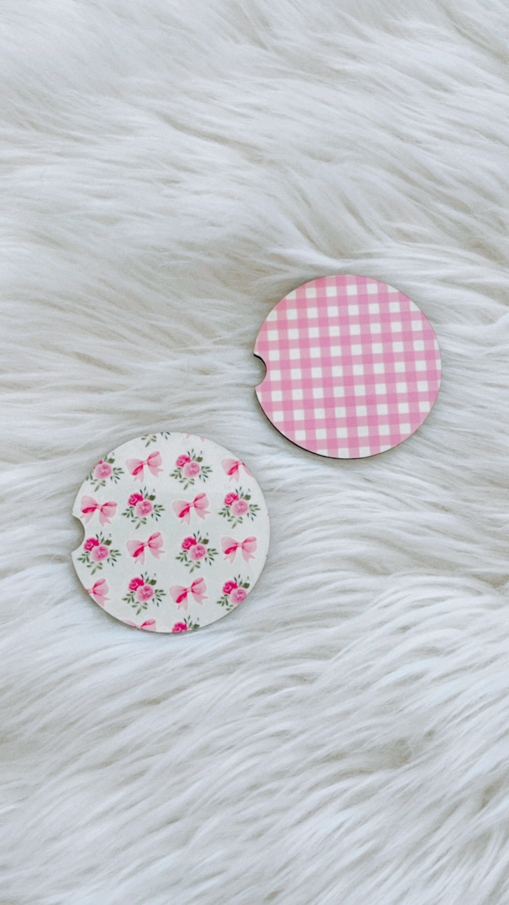 Pretty in Pink Car Coasters