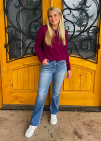 Made My Day Tummy Control Straight- Risen Jeans