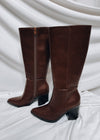 Stand Corrected Brown Leather Boots