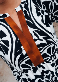 Ease Into It 3/4 Length Midi Dress