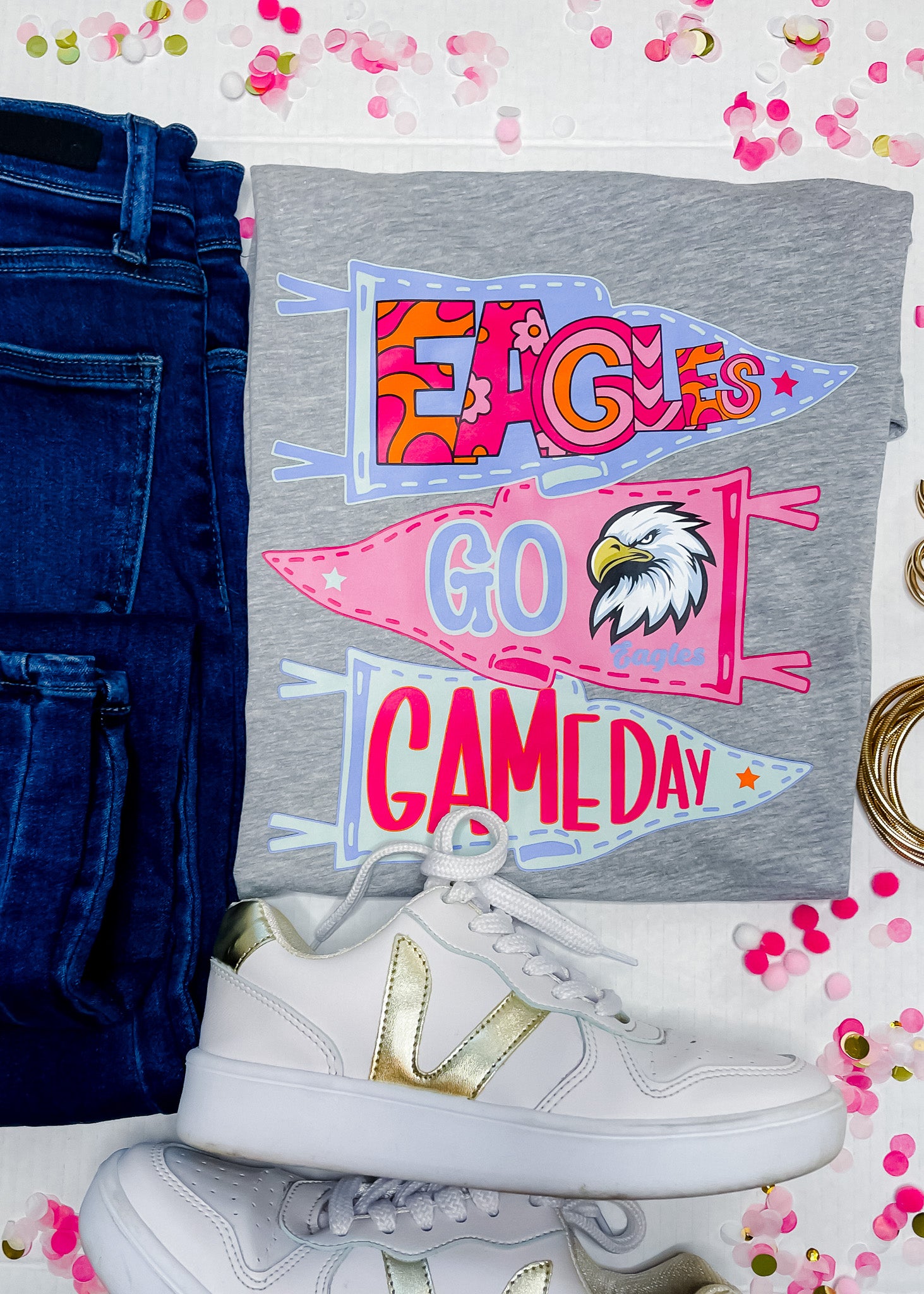 Pennant Flag Mascot Graphic Tee (S-2XL)