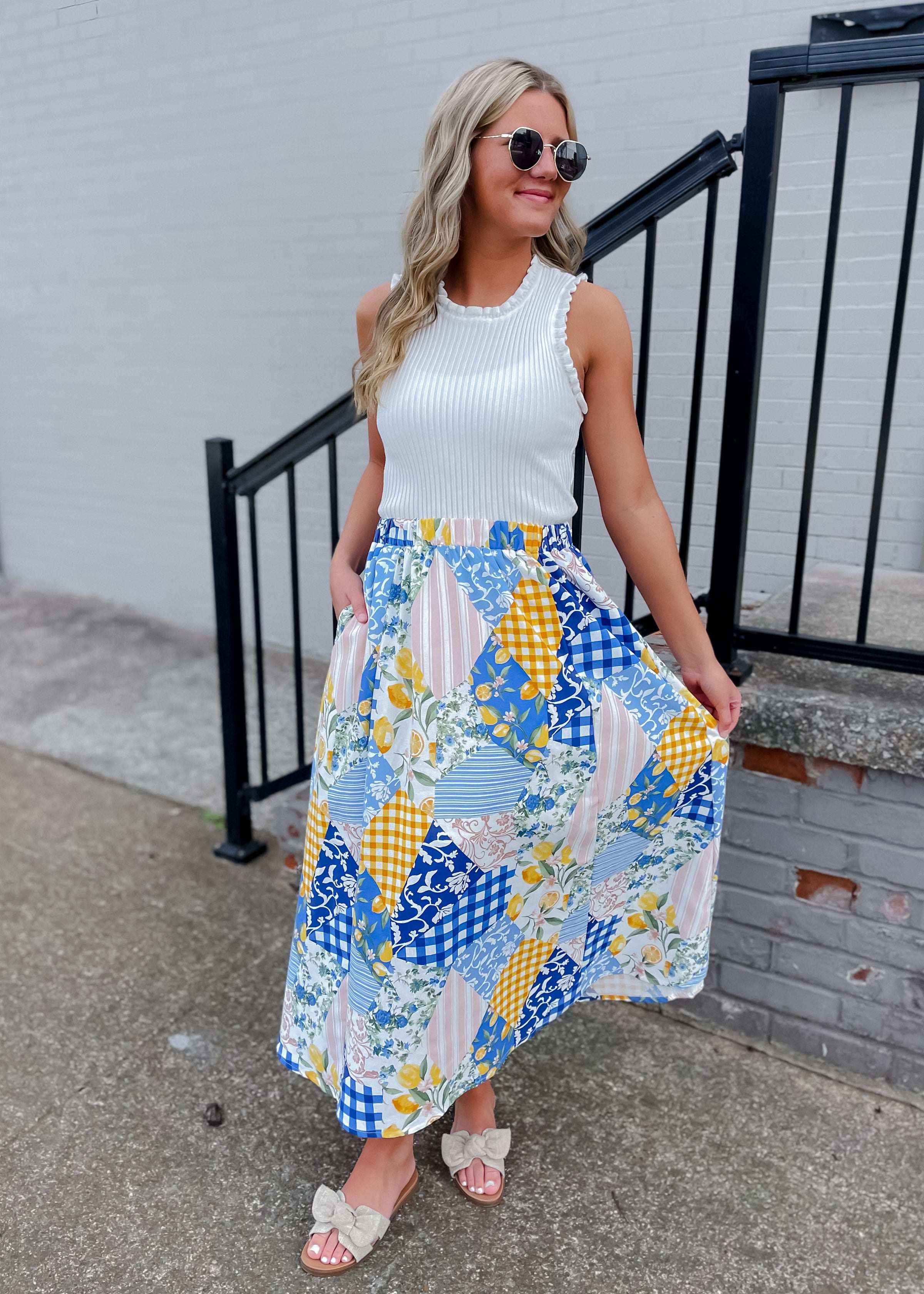 A Beautiful Arrangement Midi Skirt