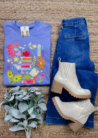 Colorful Teacher Collage Graphic Tee (S-2XL)