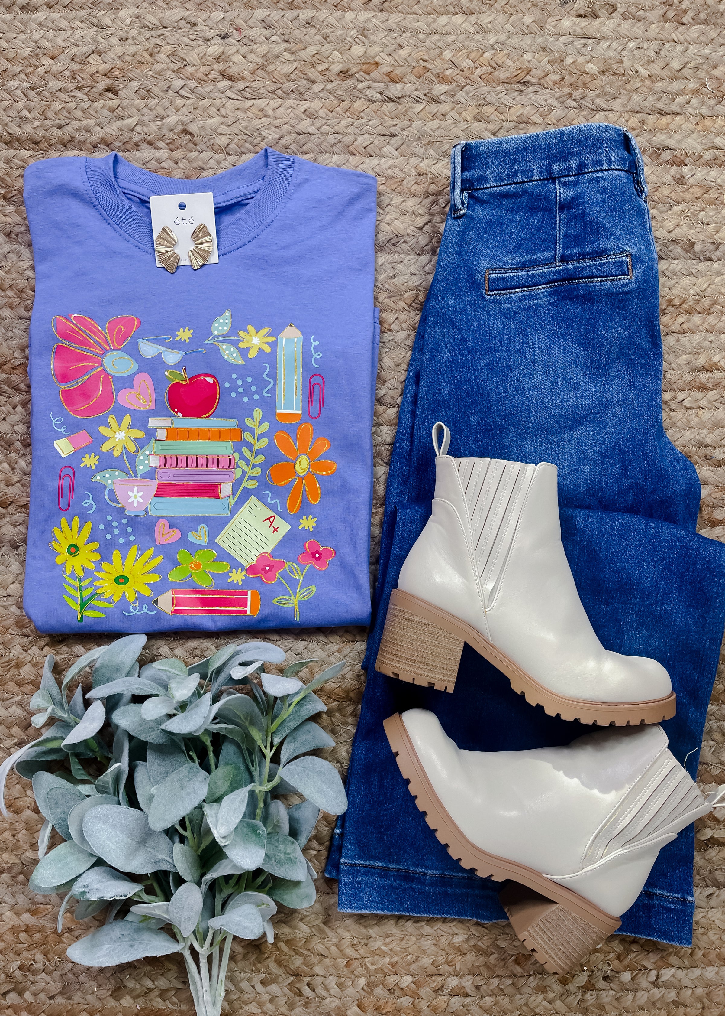 Colorful Teacher Collage Graphic Tee (S-2XL)