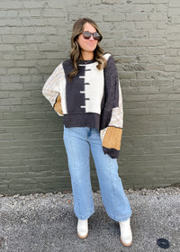 Little Too Late High Rise Crop Line Detail Wide Leg- Risen Jeans