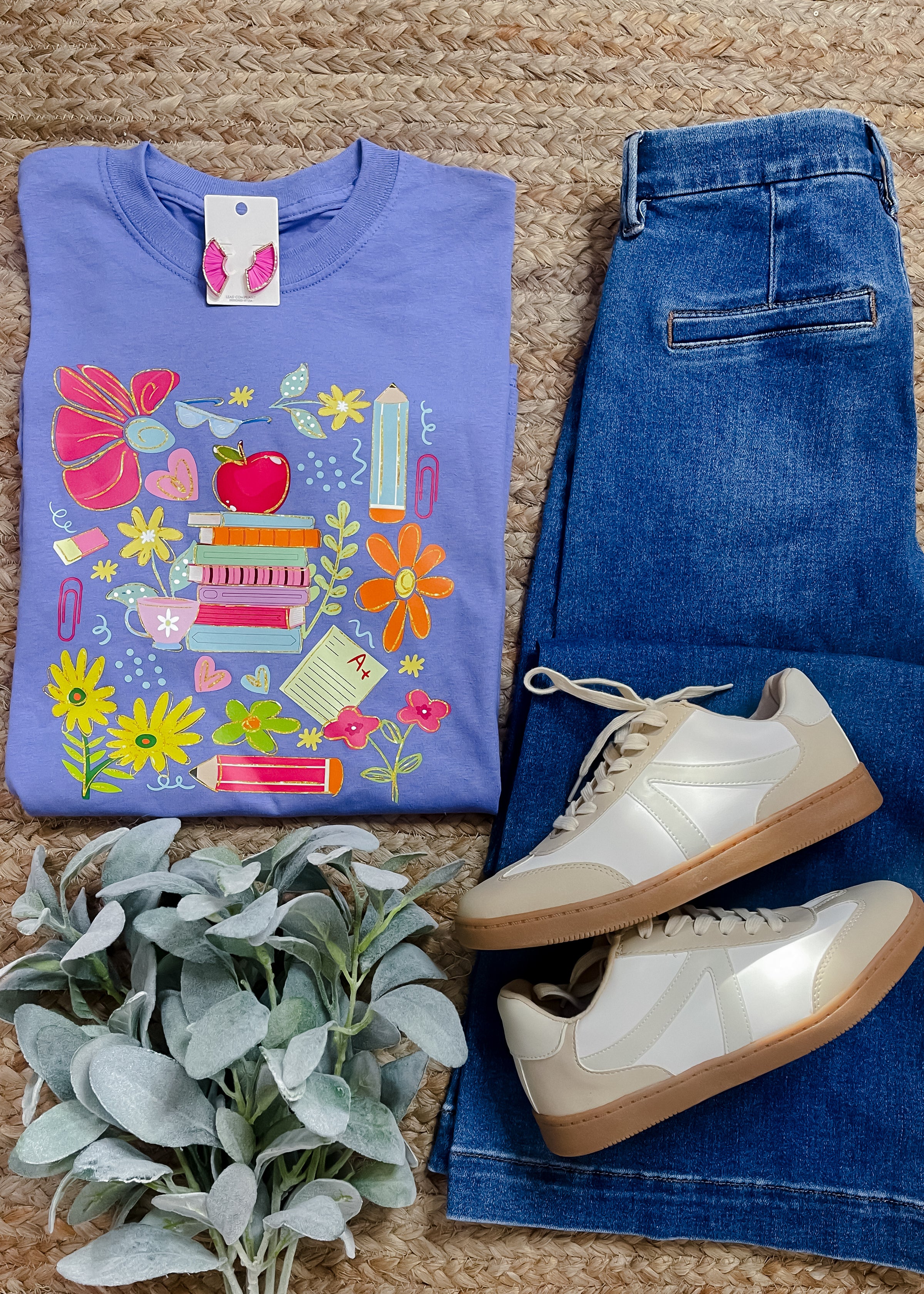Colorful Teacher Collage Graphic Tee (S-2XL)