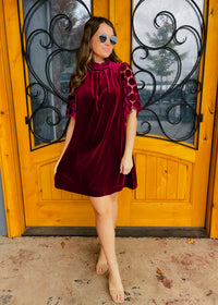 Simple Times Velvet Dress