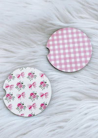 Pretty in Pink Car Coasters