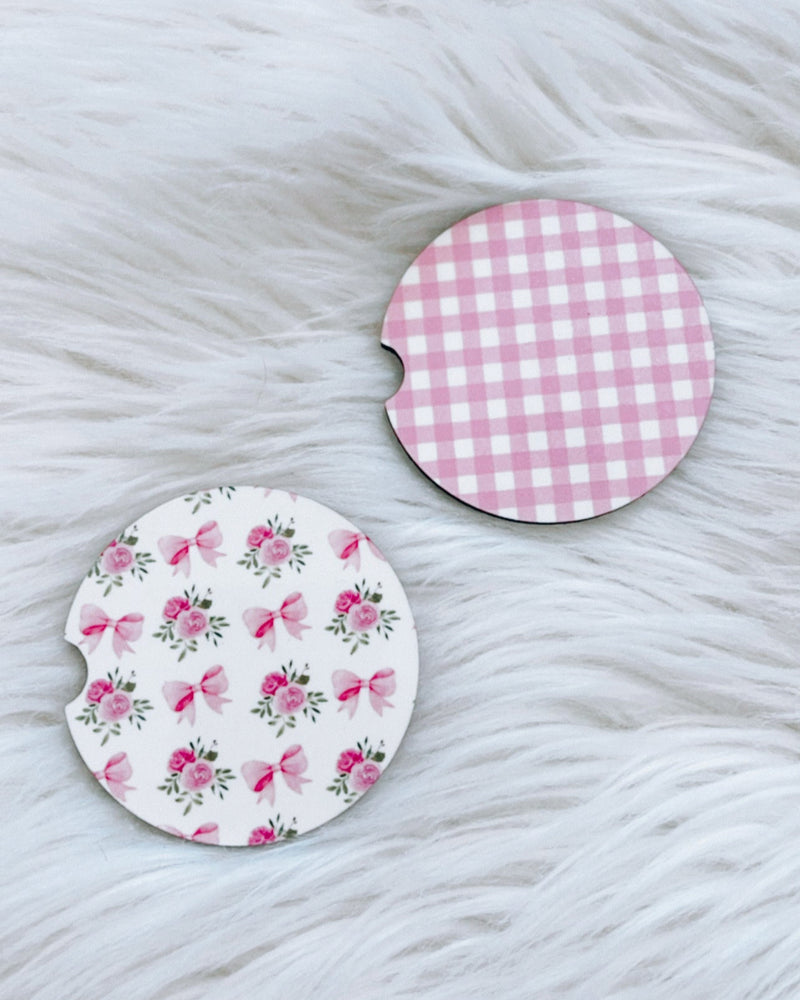 Pretty in Pink Car Coasters