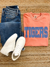 Tigers Gingham Graphic Tee (S-2XL)