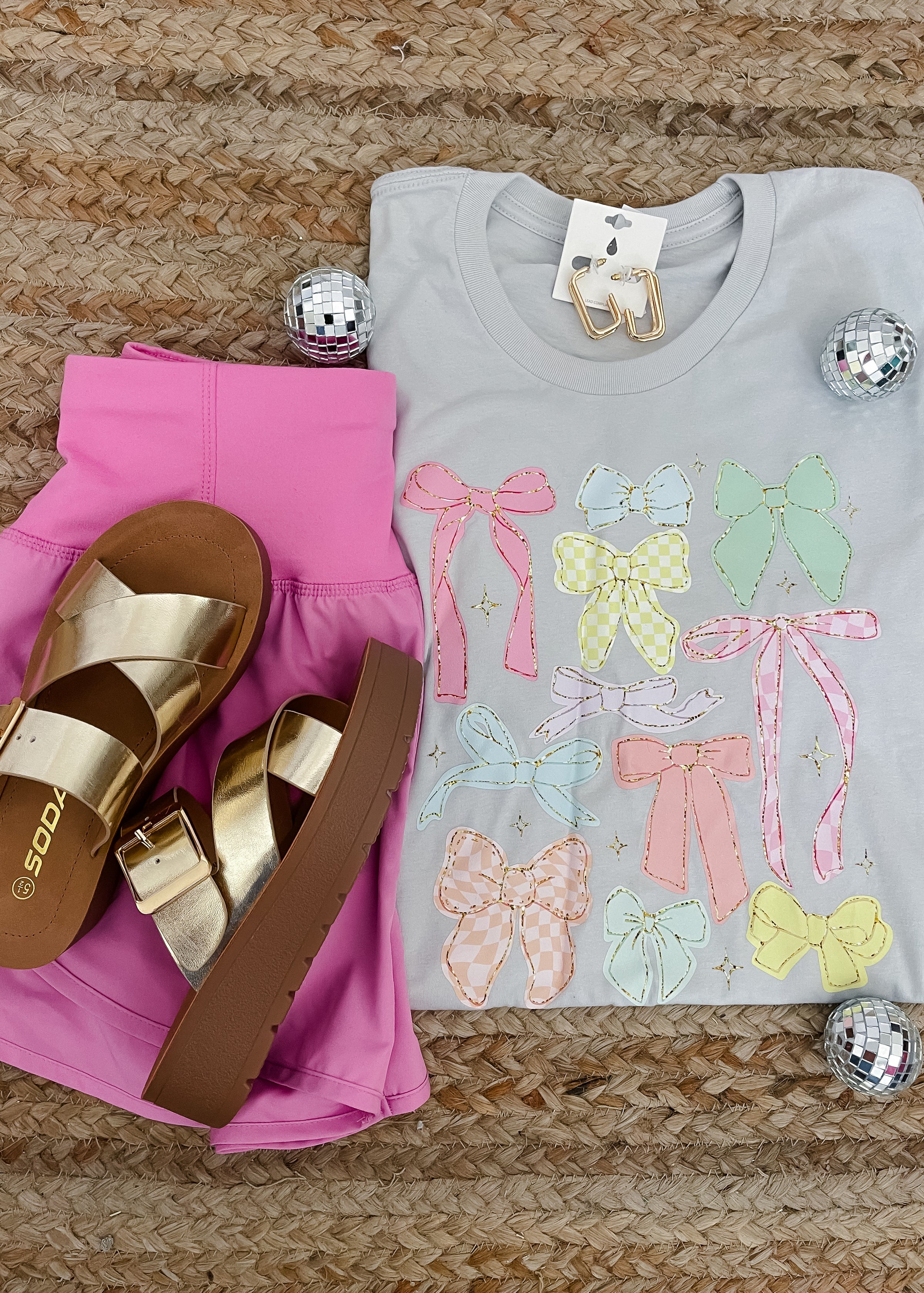 Pastel Bow Collage Graphic Tee (S-2XL)