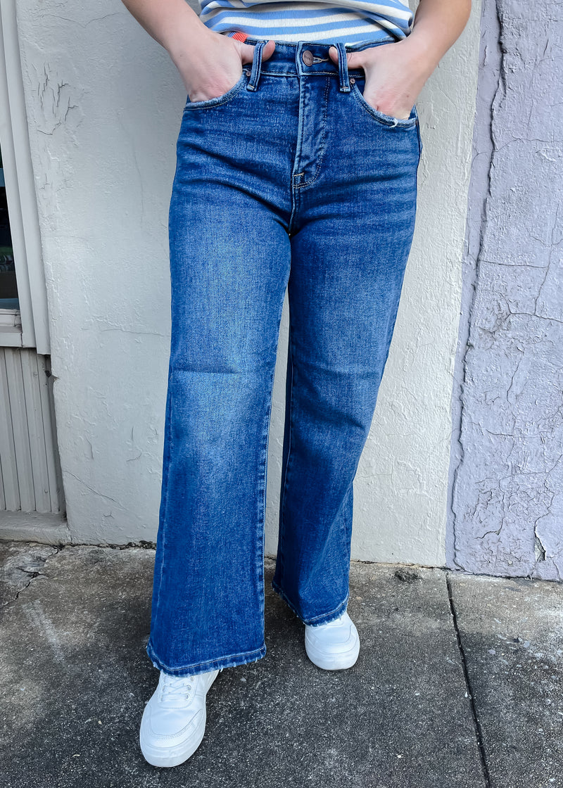 A Little Extra Tummy Control Cropped Jeans