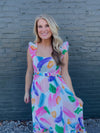 Watercolor Masterpiece Midi Dress