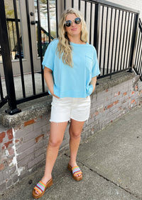 Somewhere Sunny Pocket Tee