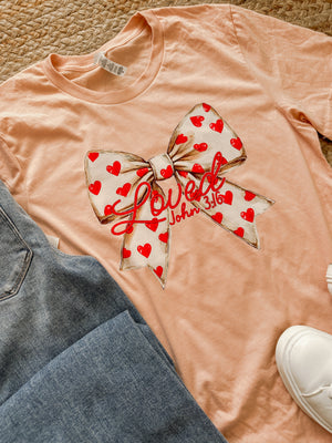 Loved Bow Graphic Tee (XS-2XL)