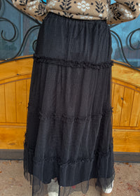 Say It Sweetly Tulle Tiered Midi Skirt