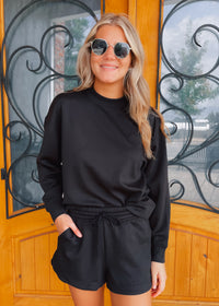 Just Let me Adore You Scuba Pullover & Short Set