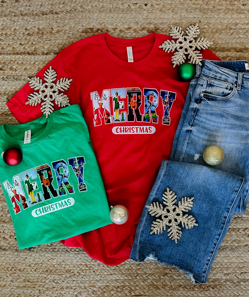 Merry Christmas Graphic Tee (S-2XL)