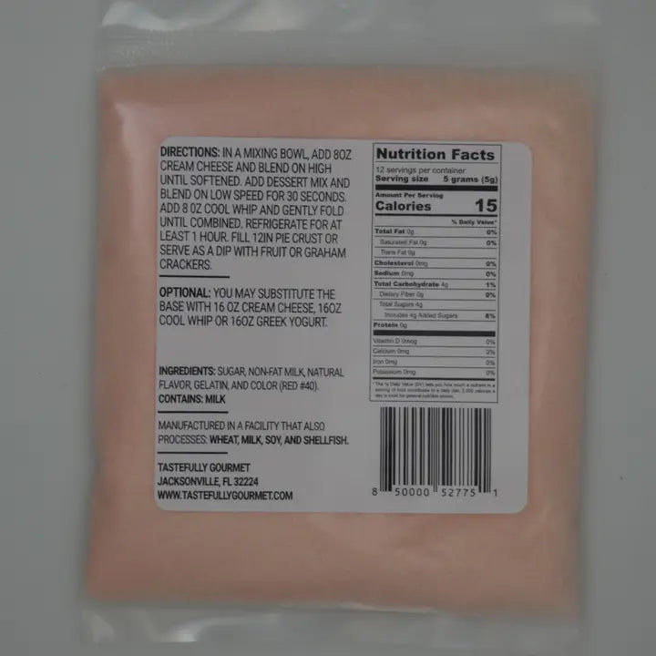 White Chocolate Strawberry No Bake Cheesecake Dessert Mix