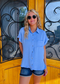 Pretty Poised Button Up Top (S-XL)