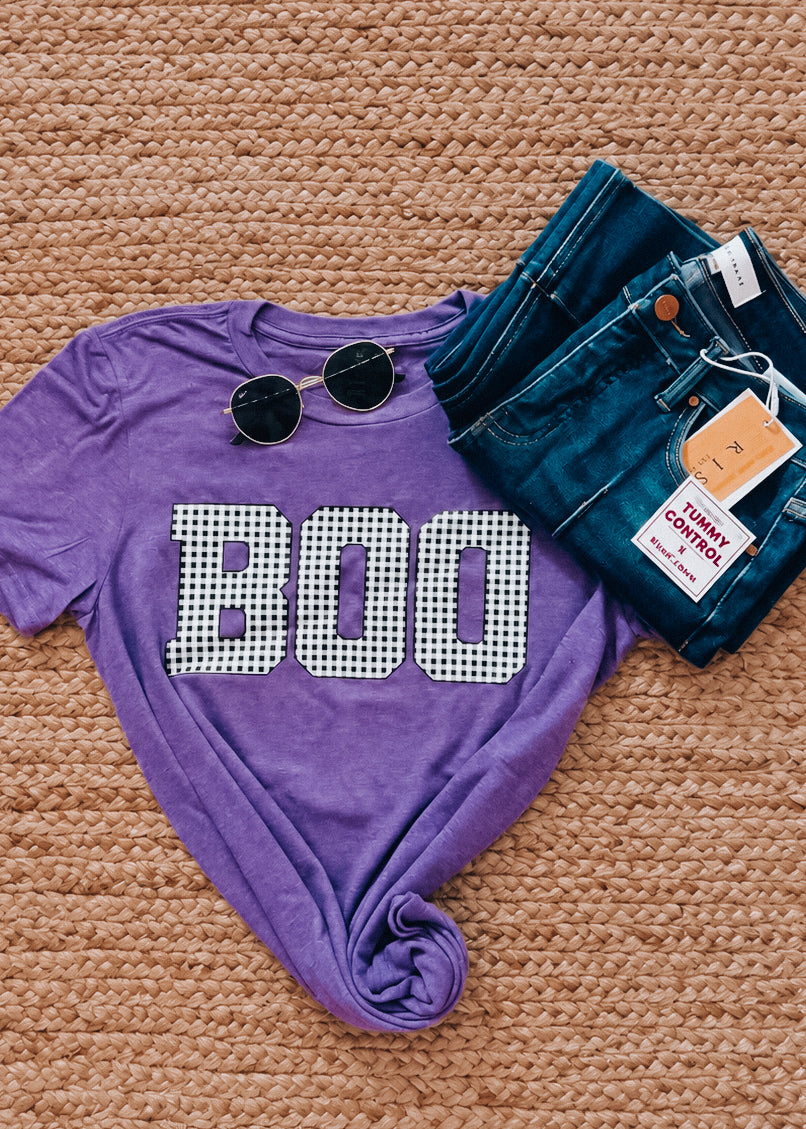 Boo Gingham Graphic Tee (S-2XL)