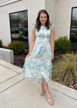 Blooming With Love Midi Dress