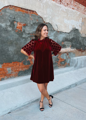 Simple Times Velvet Dress