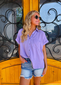 Pretty Poised Button Up Top (S-XL)