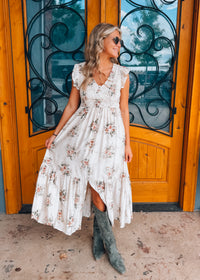 Painted Passage Midi Dress- Blush